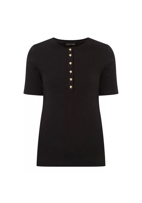 t-shirt alessia donna nera ANINE BING | A-08-10315BLK26